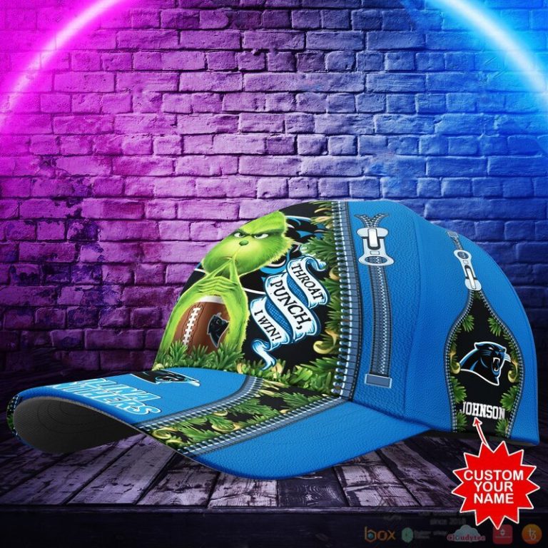 Personalized Grinch Carolina Panthers NFL Custom Cap 1