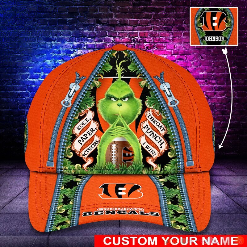Personalized Grinch Cincinnati Bengals NFL Custom Cap