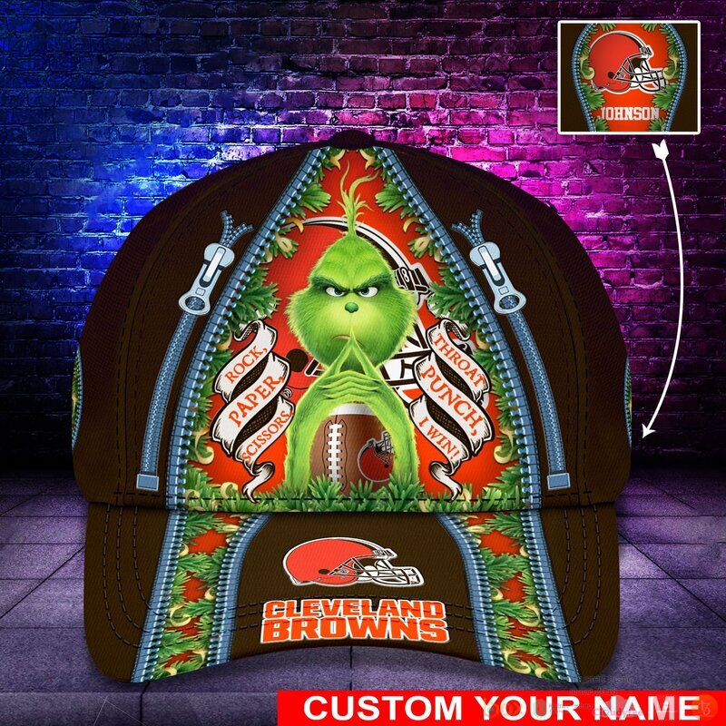 Personalized Grinch Cleveland Browns NFL Custom Cap