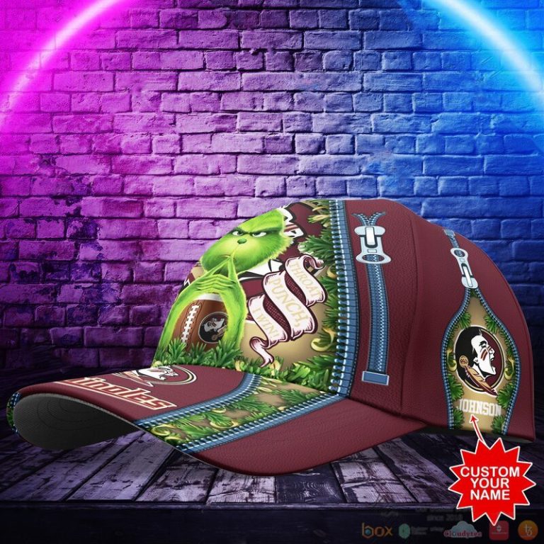 Personalized Grinch Florida State Seminoles NCAA Custom Cap 1