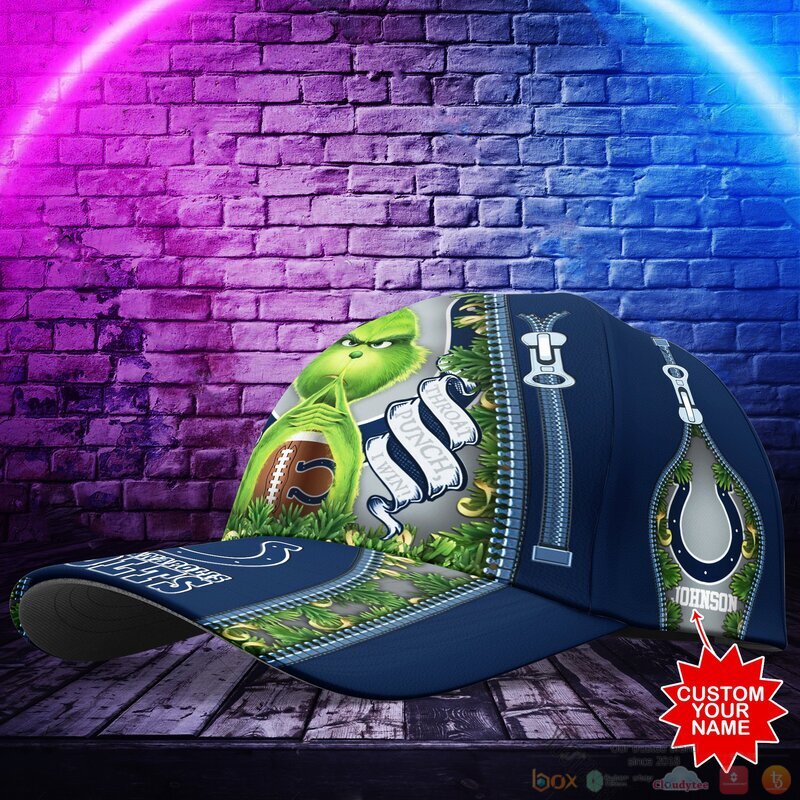 Personalized Grinch Indianapolis Colts NFL Custom Cap 1