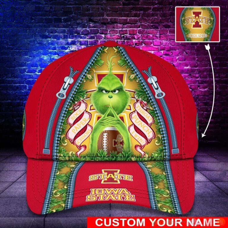 Personalized Grinch Iowa State Cyclones NCAA Custom Cap