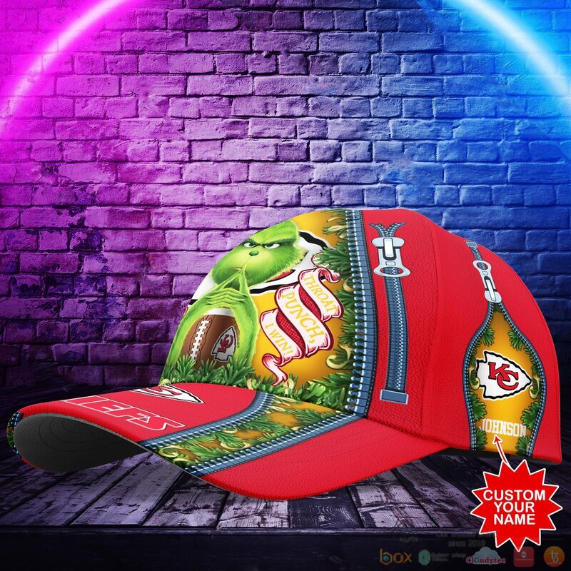 Personalized Grinch Kansas City Chiefs NFL Custom Cap 1