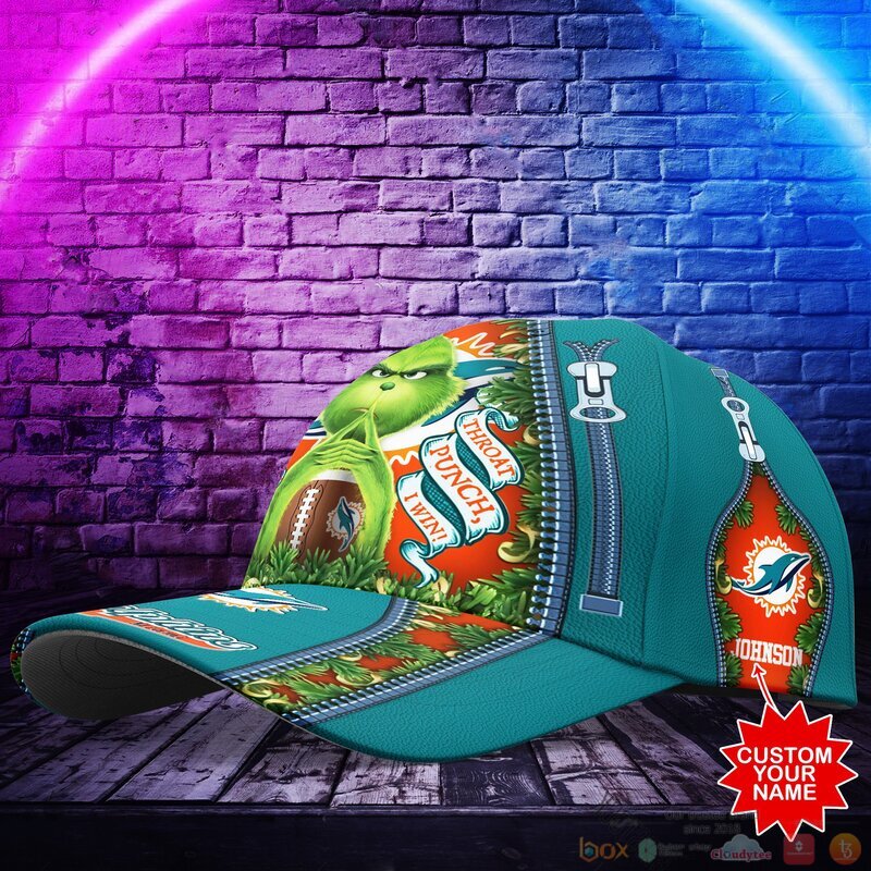 Personalized Grinch Miami Dolphins NFL Custom Cap 1