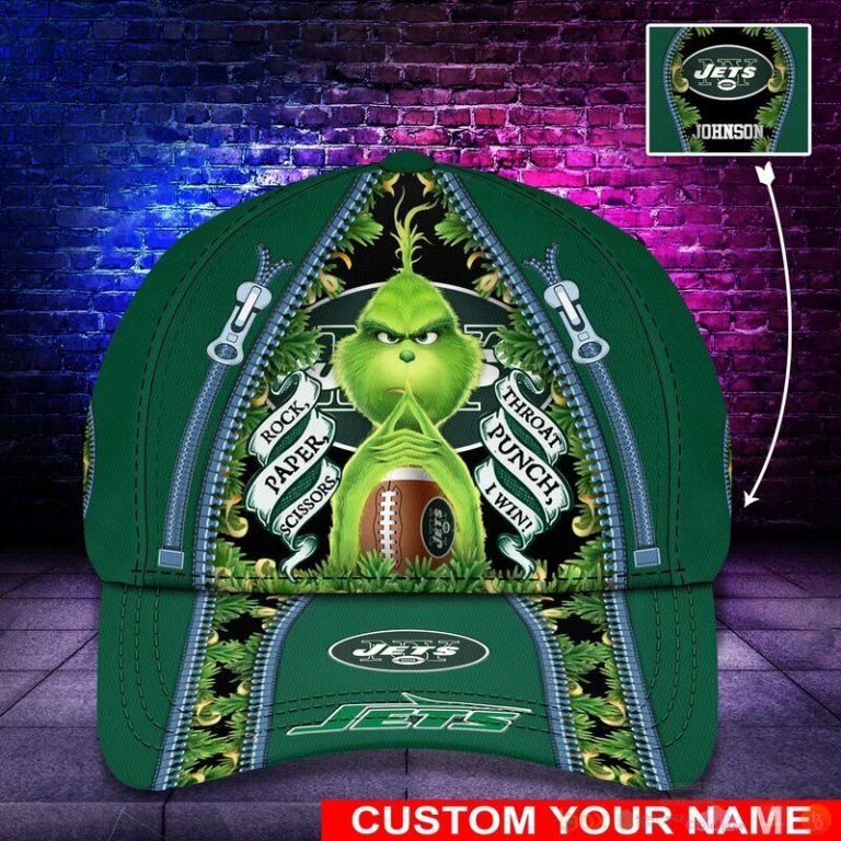 Personalized Grinch New York Jets NFL Custom Cap