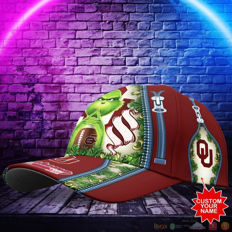 Personalized Grinch Oklahoma Sooners NCAA Custom Cap 1