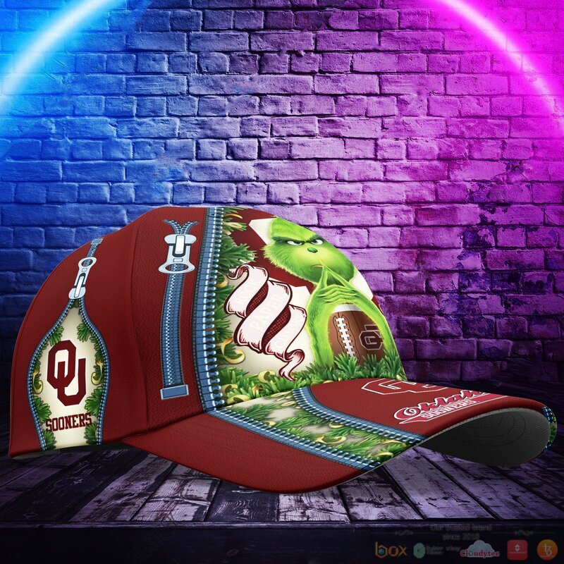 Personalized Grinch Oklahoma Sooners NCAA Custom Cap 1 2