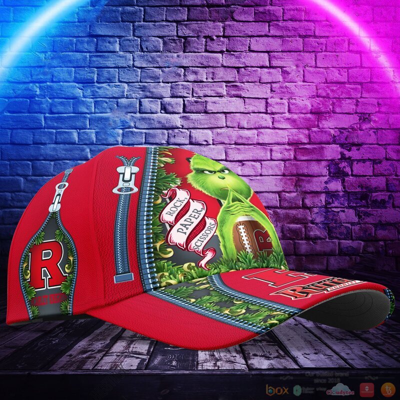 Personalized Grinch Rutgers Scarlet Knights NCAA Custom Cap 1 2