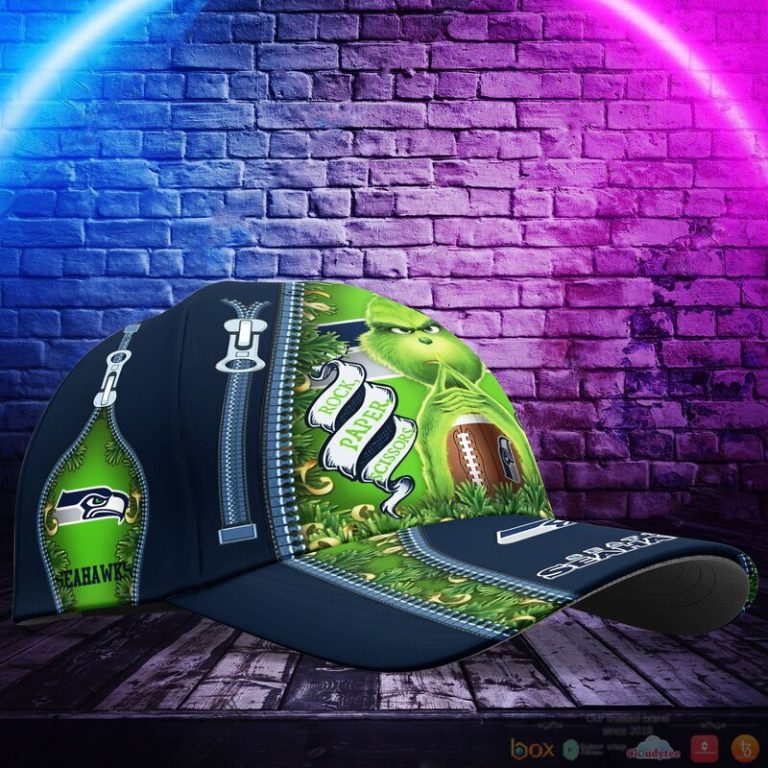 Personalized Grinch Seattle Seahawks NFL Custom Cap 1 2