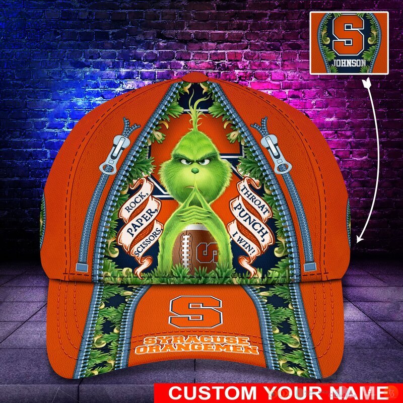Personalized Grinch Syracuse Orange NCAA Custom Cap