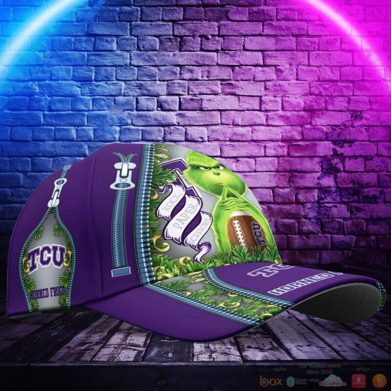 Personalized Grinch TCU Horned Frogs NCAA Custom Cap 1 2