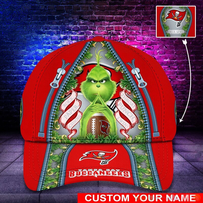 Personalized Grinch Tampa Bay Buccaneers NFL Custom Cap