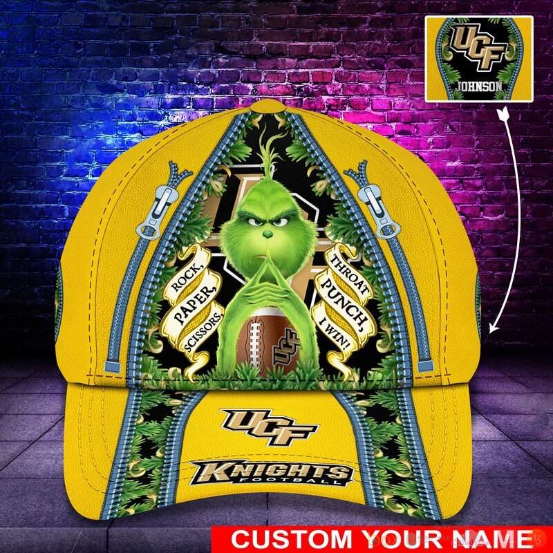 Personalized Grinch UCF Knights NCAA Custom Cap
