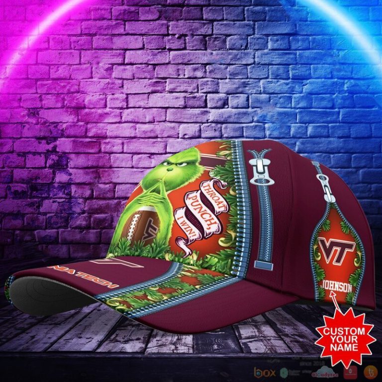 Personalized Grinch Virginia Tech Hokies NCAA Custom Cap 1