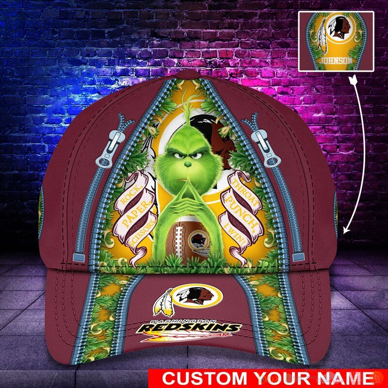 Personalized Grinch Washington Redskins NFL Custom Cap