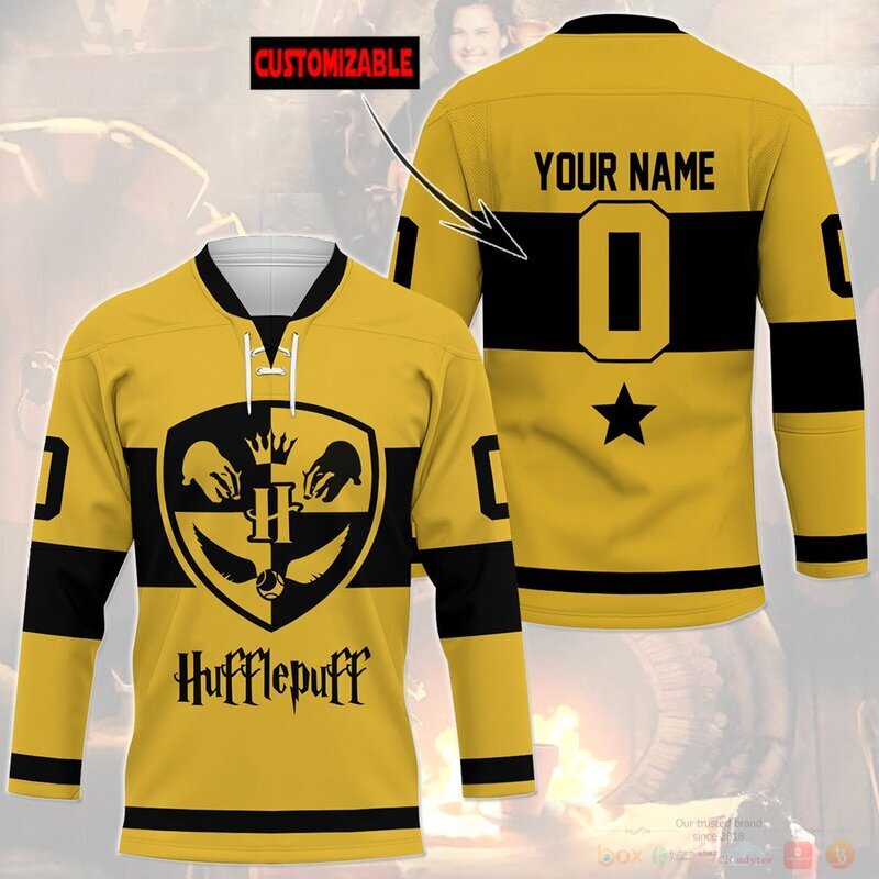 Personalized Harry Potter Hufflepuff Hockey Jersey