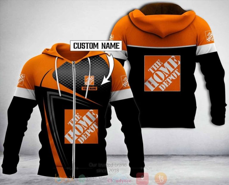 Personalized Home Depot Black Ver2 3D Hoodie Zip Hoodie 1