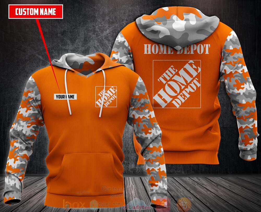 Personalized Home Depot Orange 3D Fleece Hoodie Hoodie 1