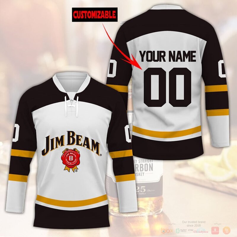 Personalized Jim Beam Bourbon Whiskey Hockey Jersey