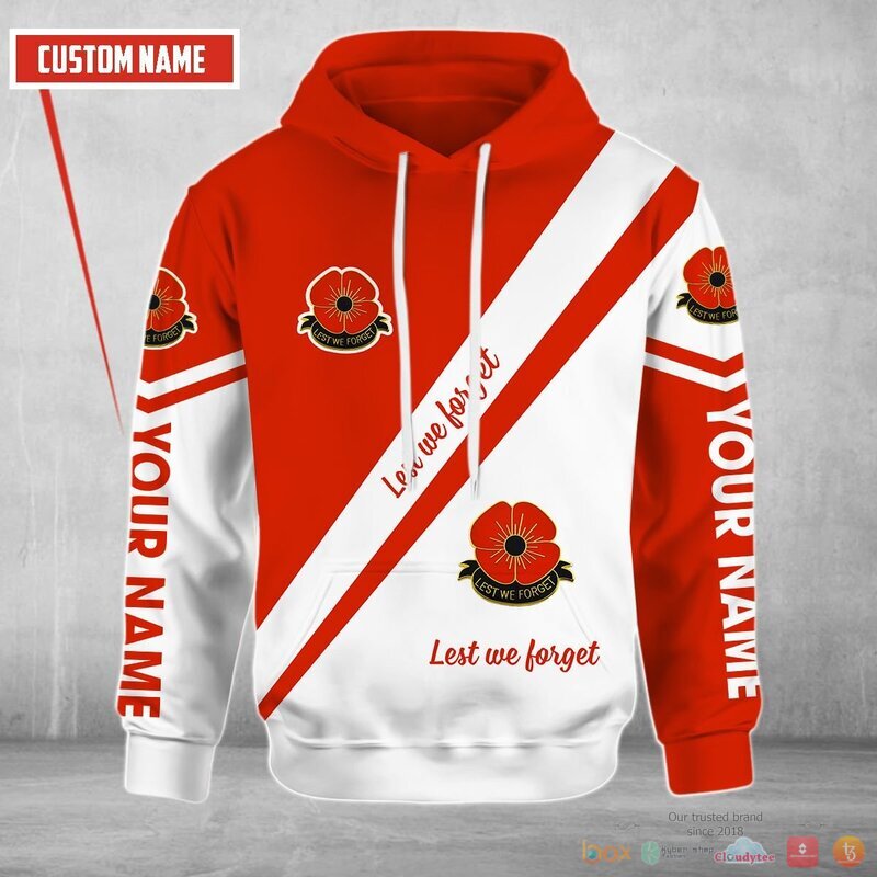 Personalized Lest We Forget 3D Hoodie Sweatpants