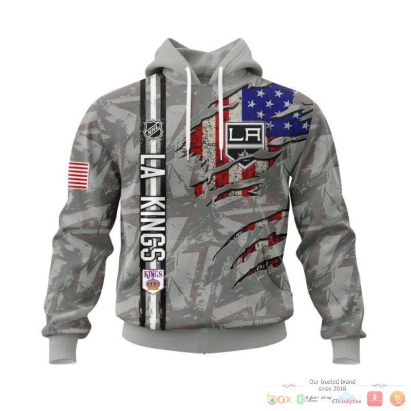 Personalized Los Angeles Kings With American Flag 3d shirt hoodie