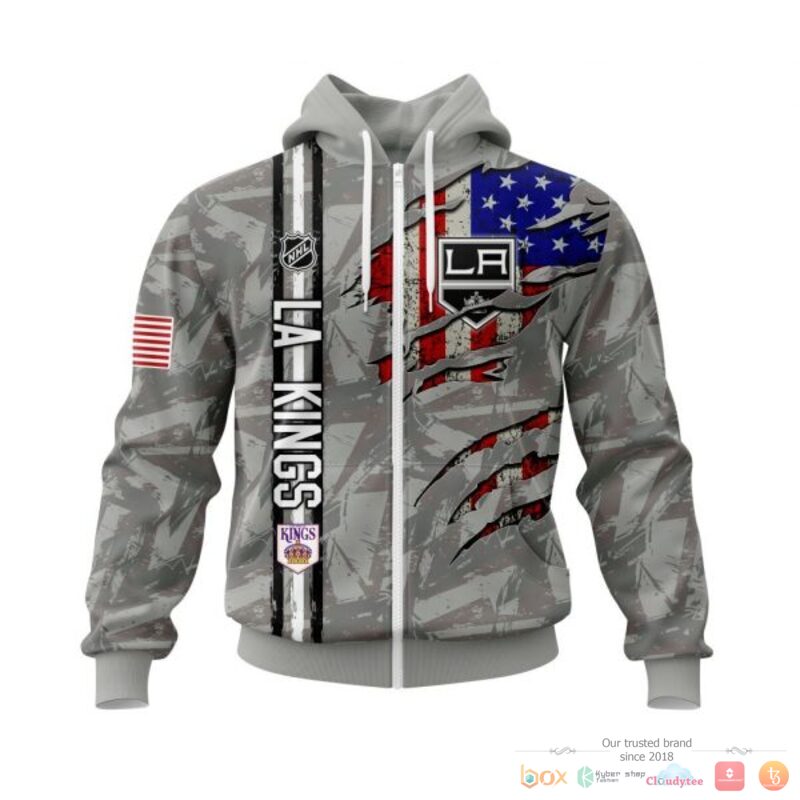 Personalized Los Angeles Kings With American Flag 3d shirt hoodie 1
