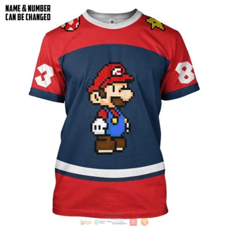 Personalized Mario custom 3d shirt hoodie 1 2