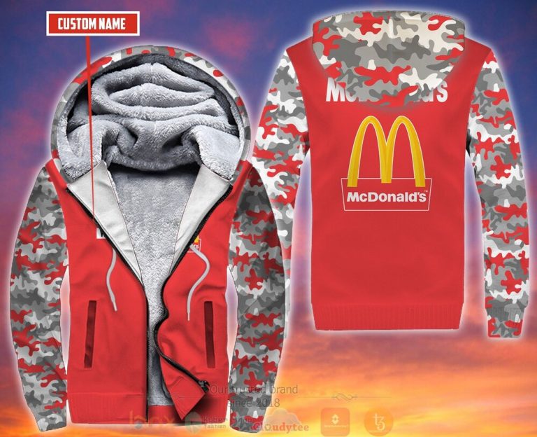 Personalized McdonaldS Red 3D Hoodie Zip Hoodie