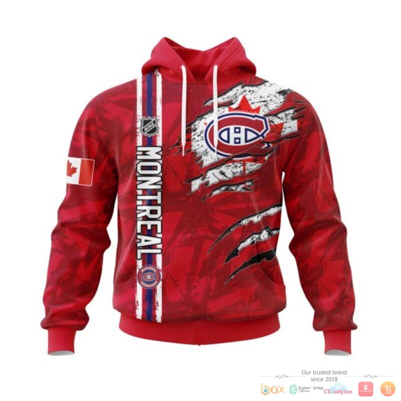 Personalized Montreal Canadiens With Canada Flag 3d shirt hoodie