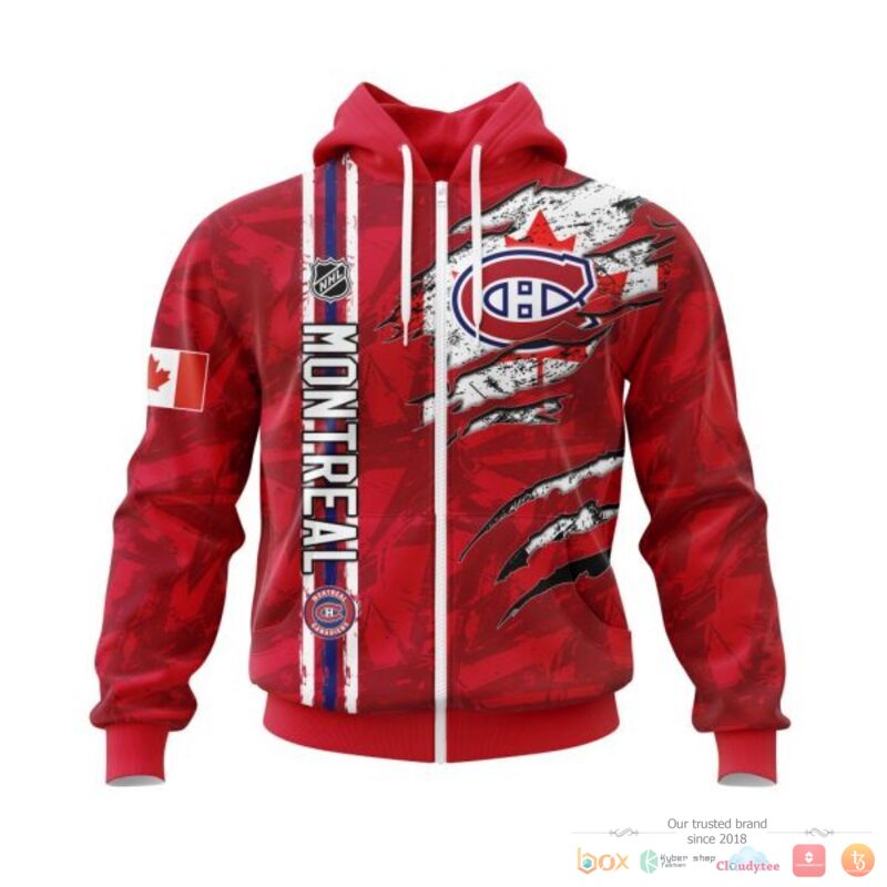 Personalized Montreal Canadiens With Canada Flag 3d shirt hoodie 1