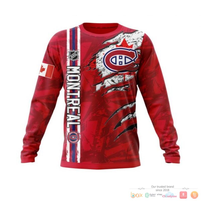 Personalized Montreal Canadiens With Canada Flag 3d shirt hoodie 1 2 3
