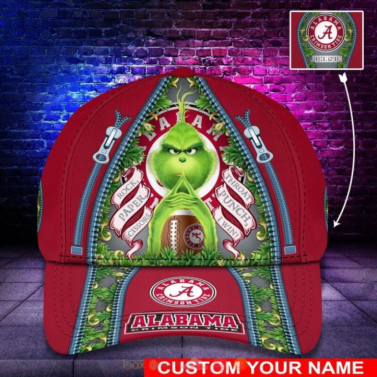 Personalized NCAA Alabama Crimson Tide The Grinch Cap