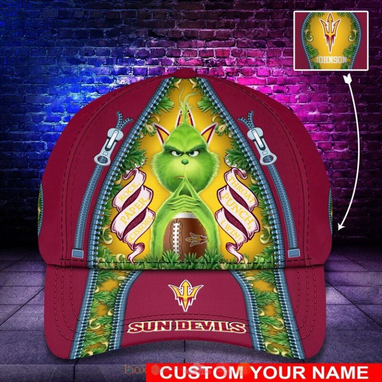 Personalized NCAA Arizona State Sun Devils The Grinch Cap