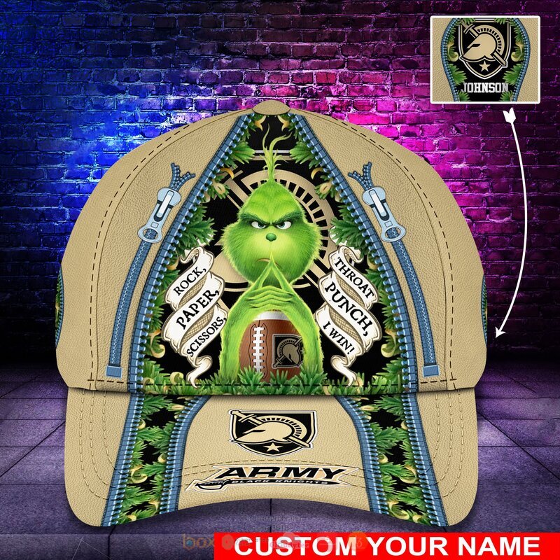 Personalized NCAA Army Black Knights The Grinch Cap