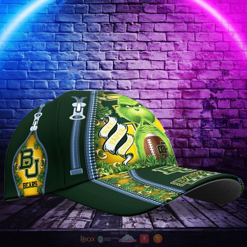 Personalized NCAA Baylor Bears The Grinch Cap 1 2