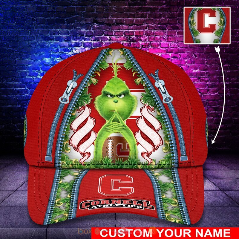 Personalized NCAA Cornell Big Red The Grinch Cap