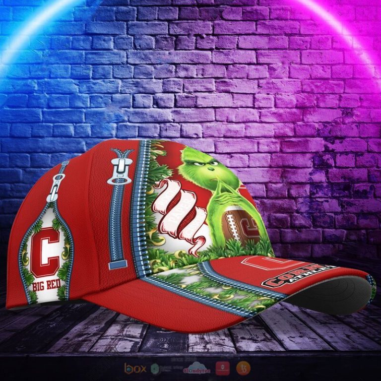 Personalized NCAA Cornell Big Red The Grinch Cap 1 2
