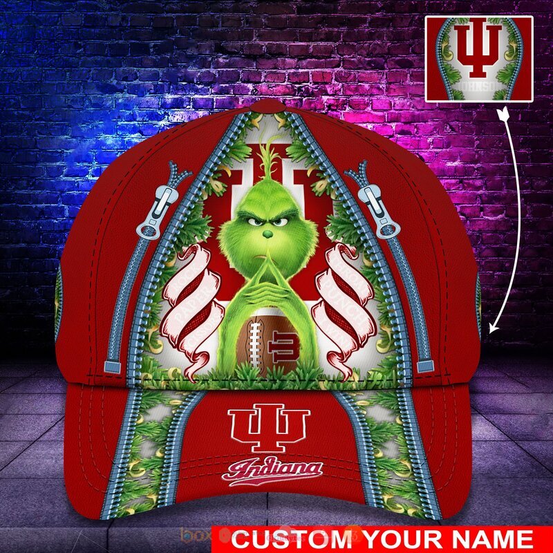 Personalized NCAA Indiana Hoosiers The Grinch Cap