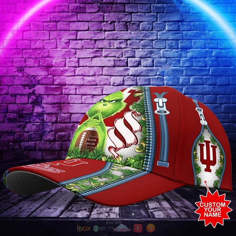 Personalized NCAA Indiana Hoosiers The Grinch Cap 1