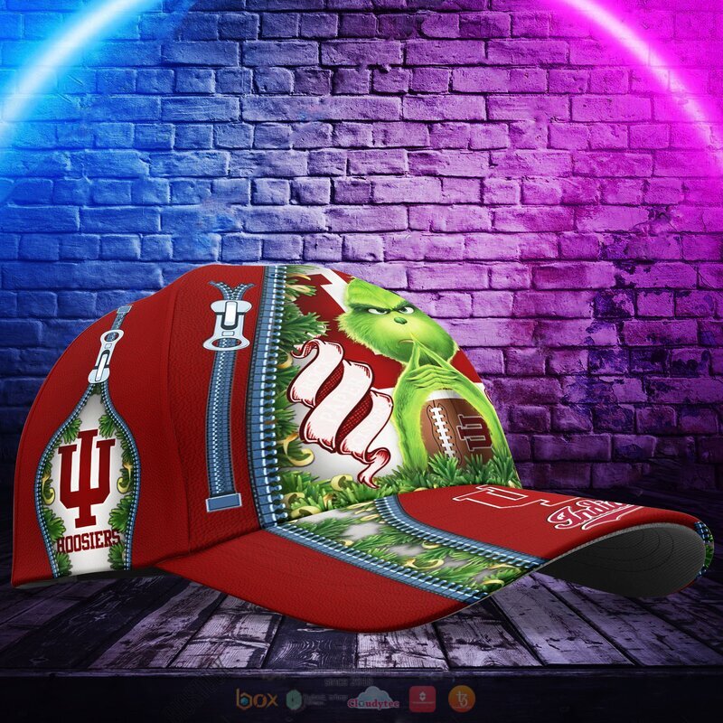 Personalized NCAA Indiana Hoosiers The Grinch Cap 1 2