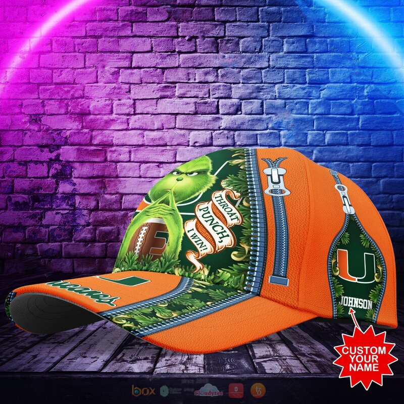 Personalized NCAA Miami Hurricanes The Grinch Cap 1