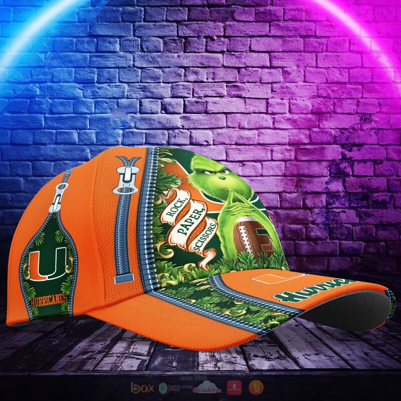 Personalized NCAA Miami Hurricanes The Grinch Cap 1 2