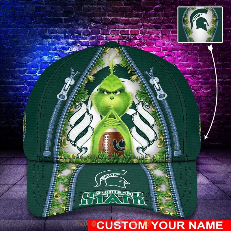 Personalized NCAA Michigan State Spartans The Grinch Cap