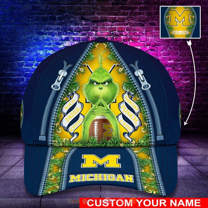Personalized NCAA Michigan Wolverines The Grinch Cap