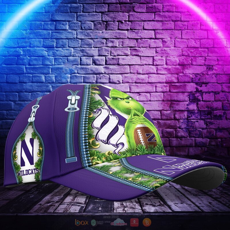Personalized NCAA Northwestern Wildcats The Grinch Cap 1 2