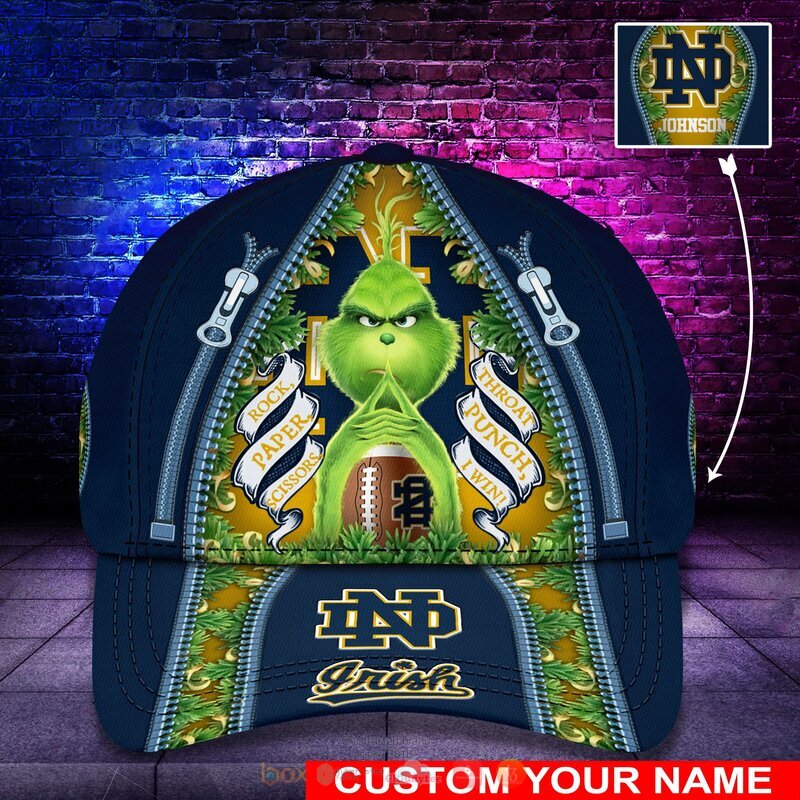 Personalized NCAA Notre Dame Fighting Irish The Grinch Cap
