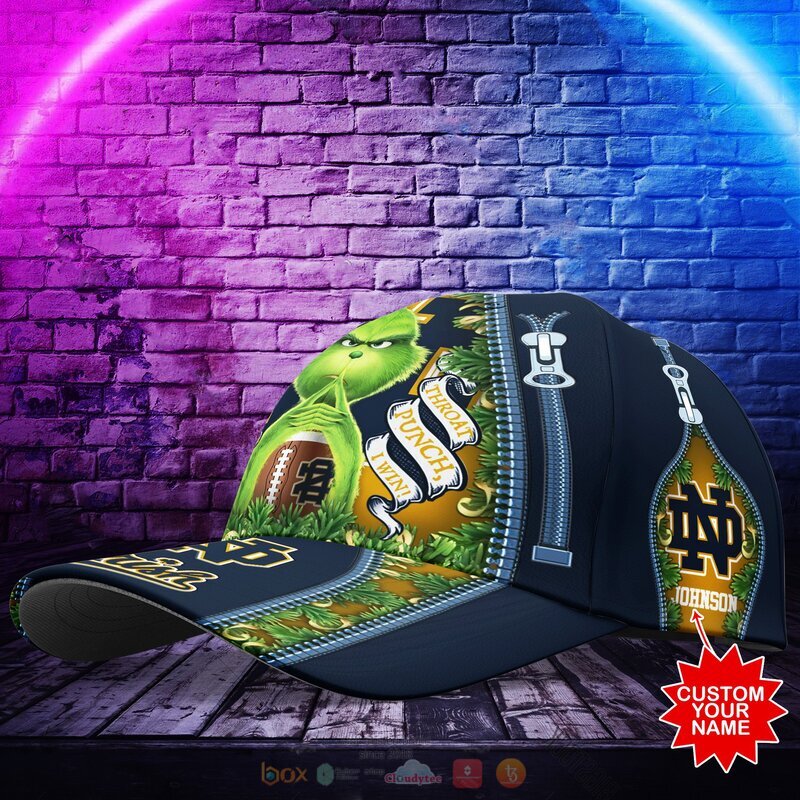 Personalized NCAA Notre Dame Fighting Irish The Grinch Cap 1