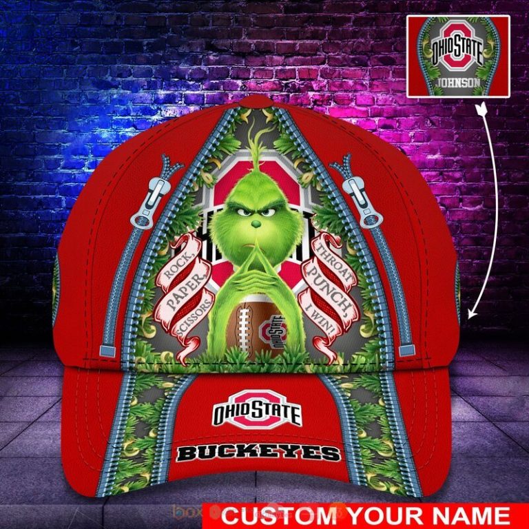 Personalized NCAA Ohio State Buckeyes The Grinch Cap