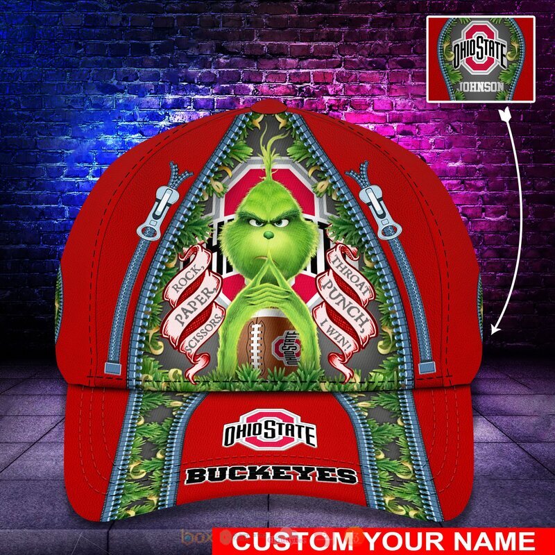 Personalized NCAA Ohio State Buckeyes The Grinch Cap