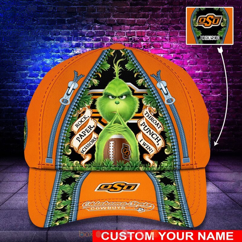 Personalized NCAA Oklahoma State Cowboys The Grinch Cap